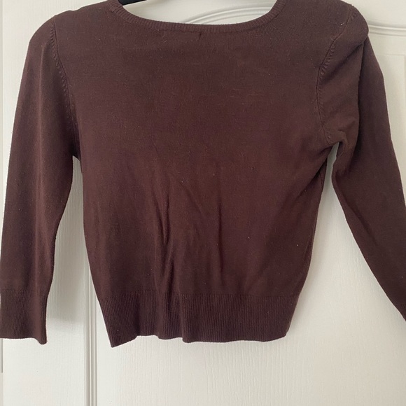 Cropped Urban Behaviour Cardigan, Brown - Picture 2 of 3